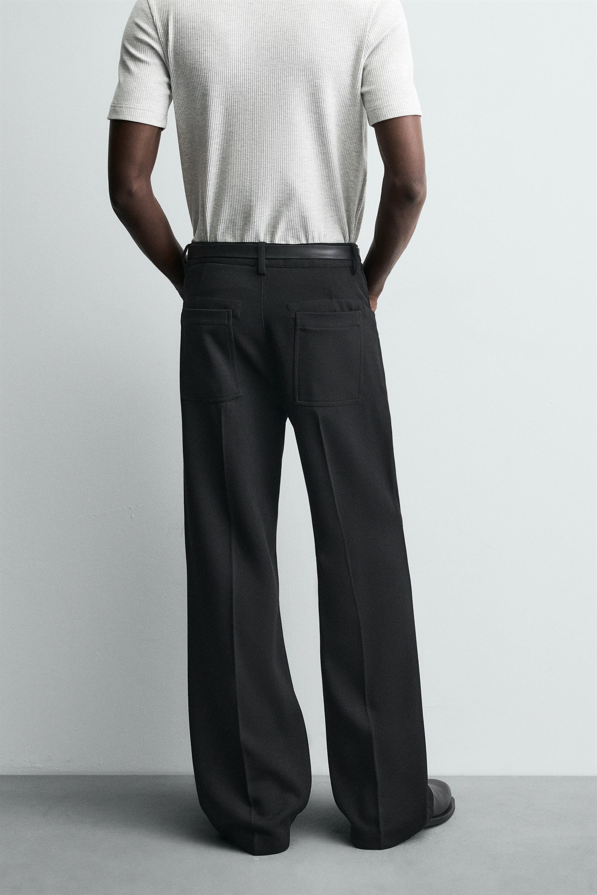 FLARE FIT TWILL PANTS